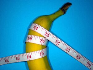 bananas and centimeters represent an enlarged penis