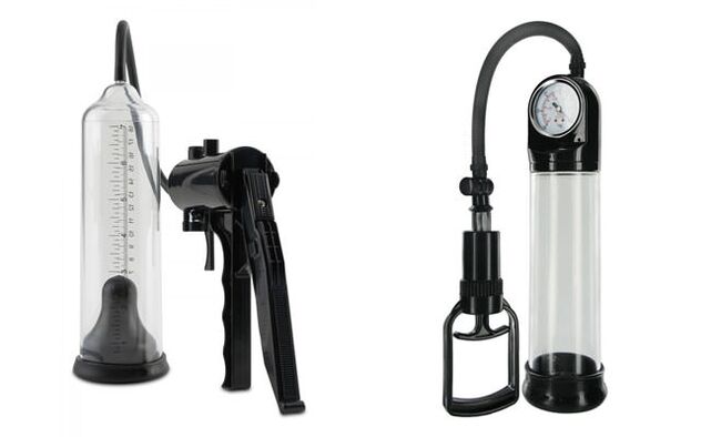 Manual vacuum pump to increase penis size and improve erection for men